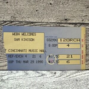 Sam Kinison Ticket Stub March 29, 1990 Cincinnati Music Hall -6‎